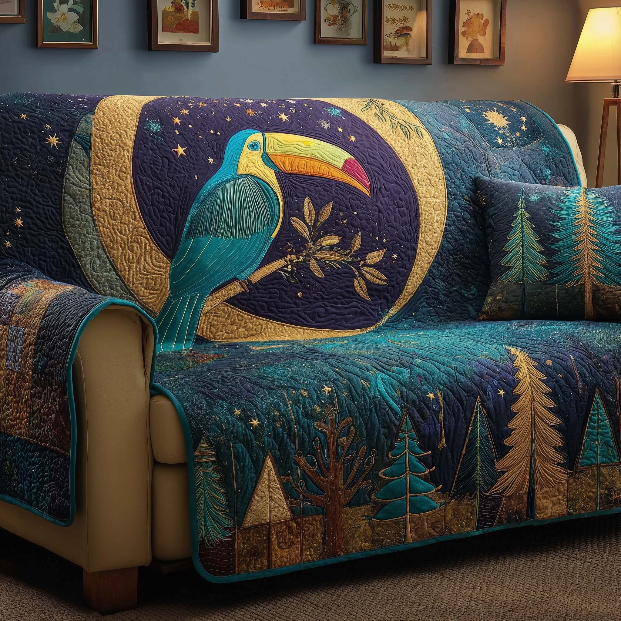 Moonlit Toucan Sofa Cover
