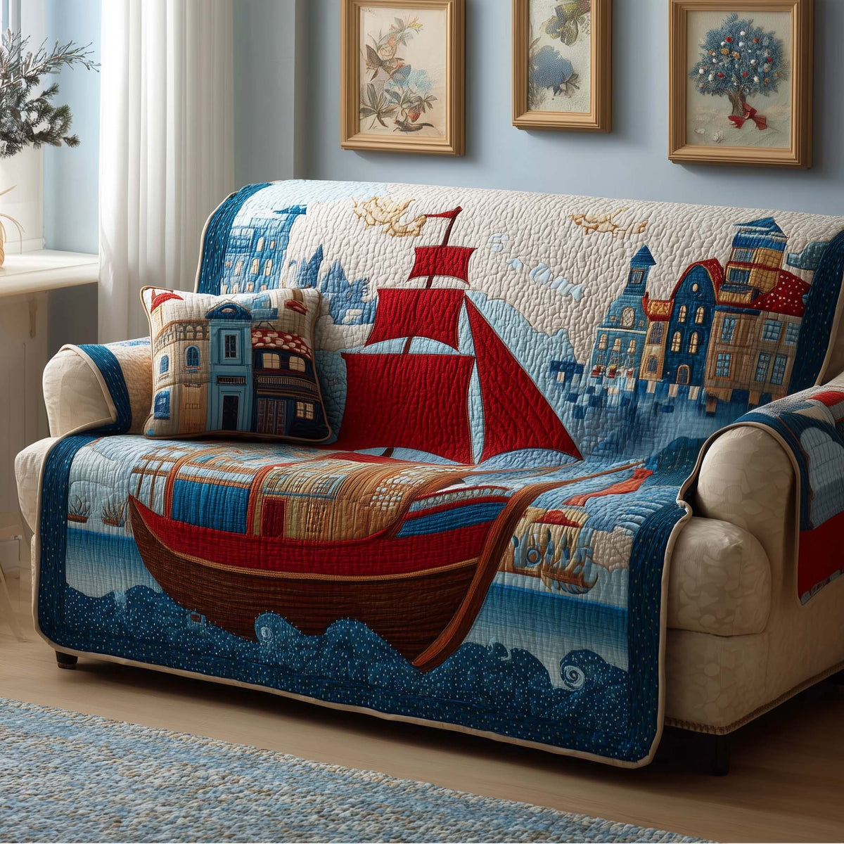 Red Harbor Sofa Cover