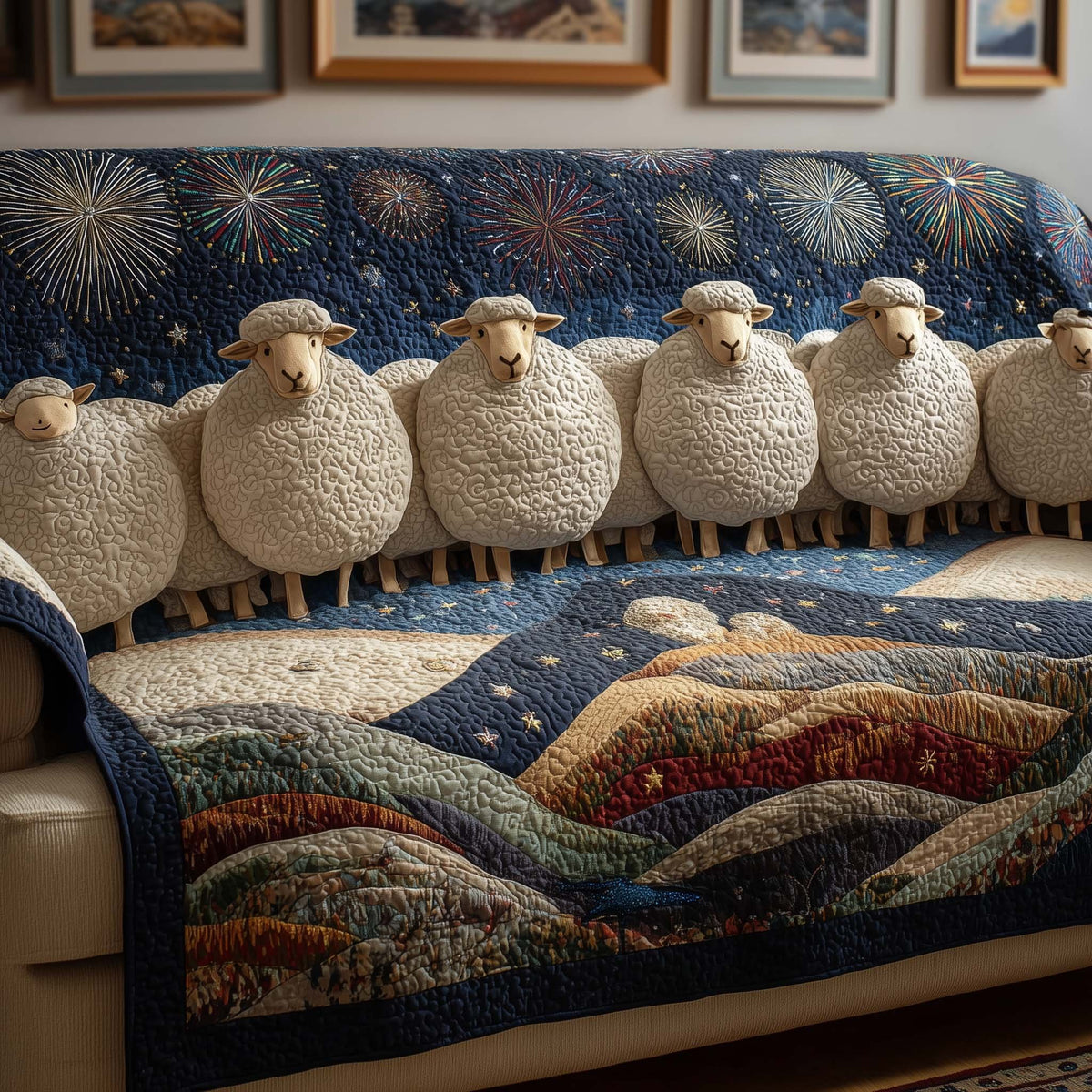 Firework Sheep Sofa Cover