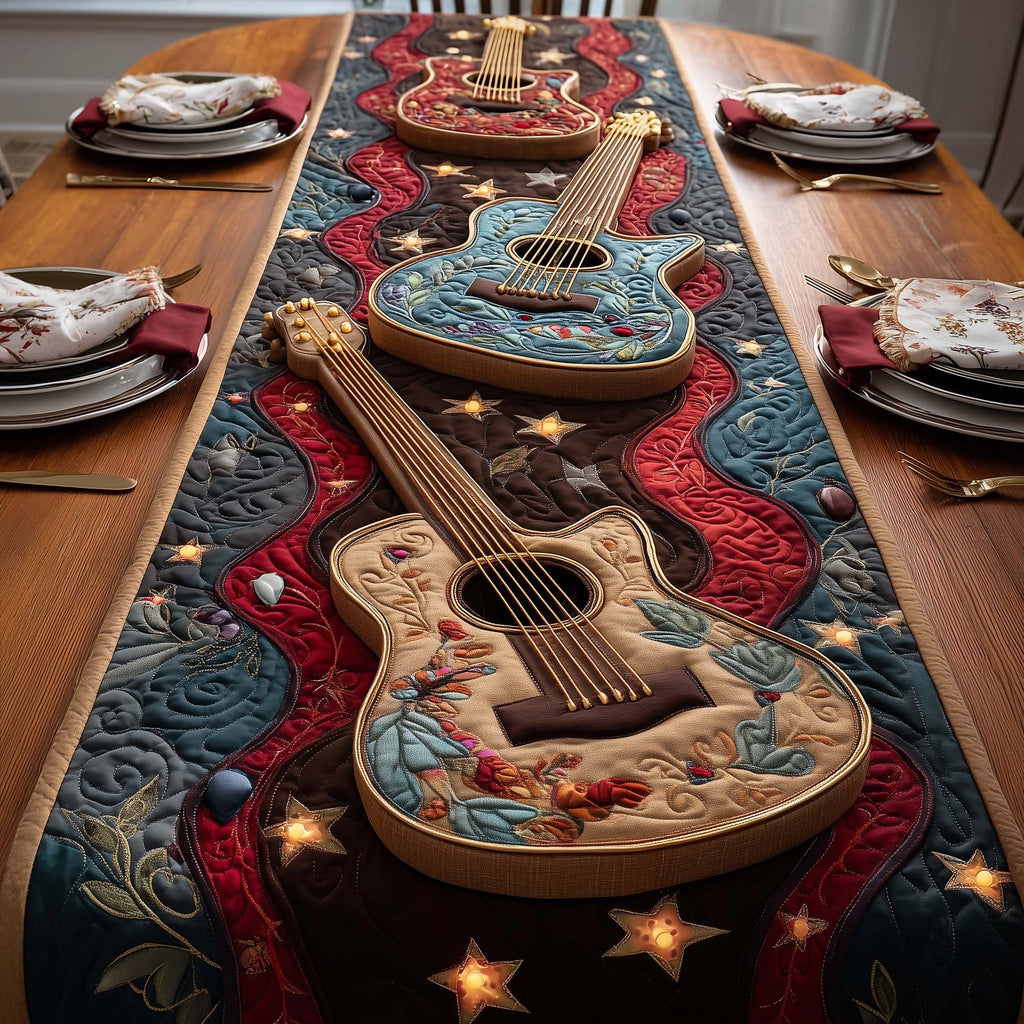 Star Guitars Table Runner
