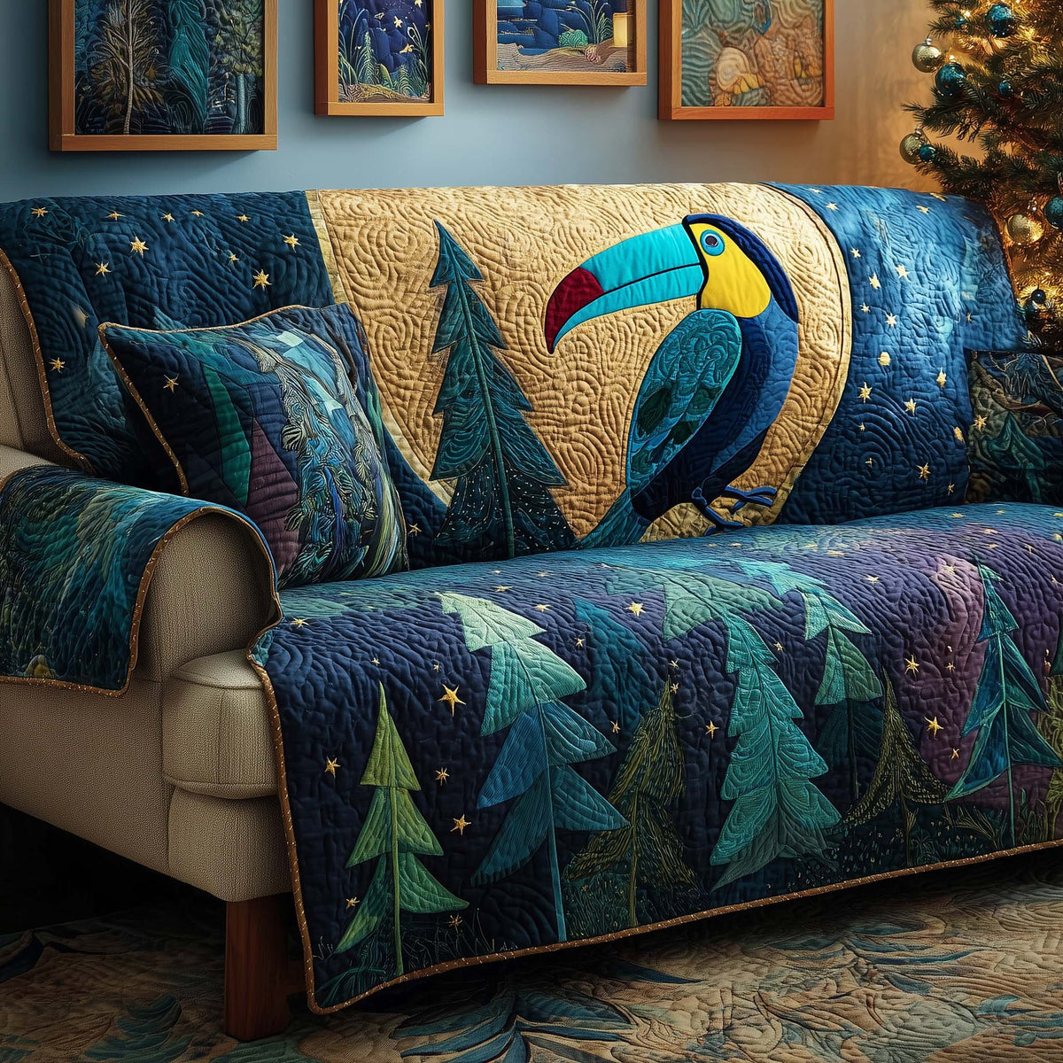 Forest Taucan Sofa Cover