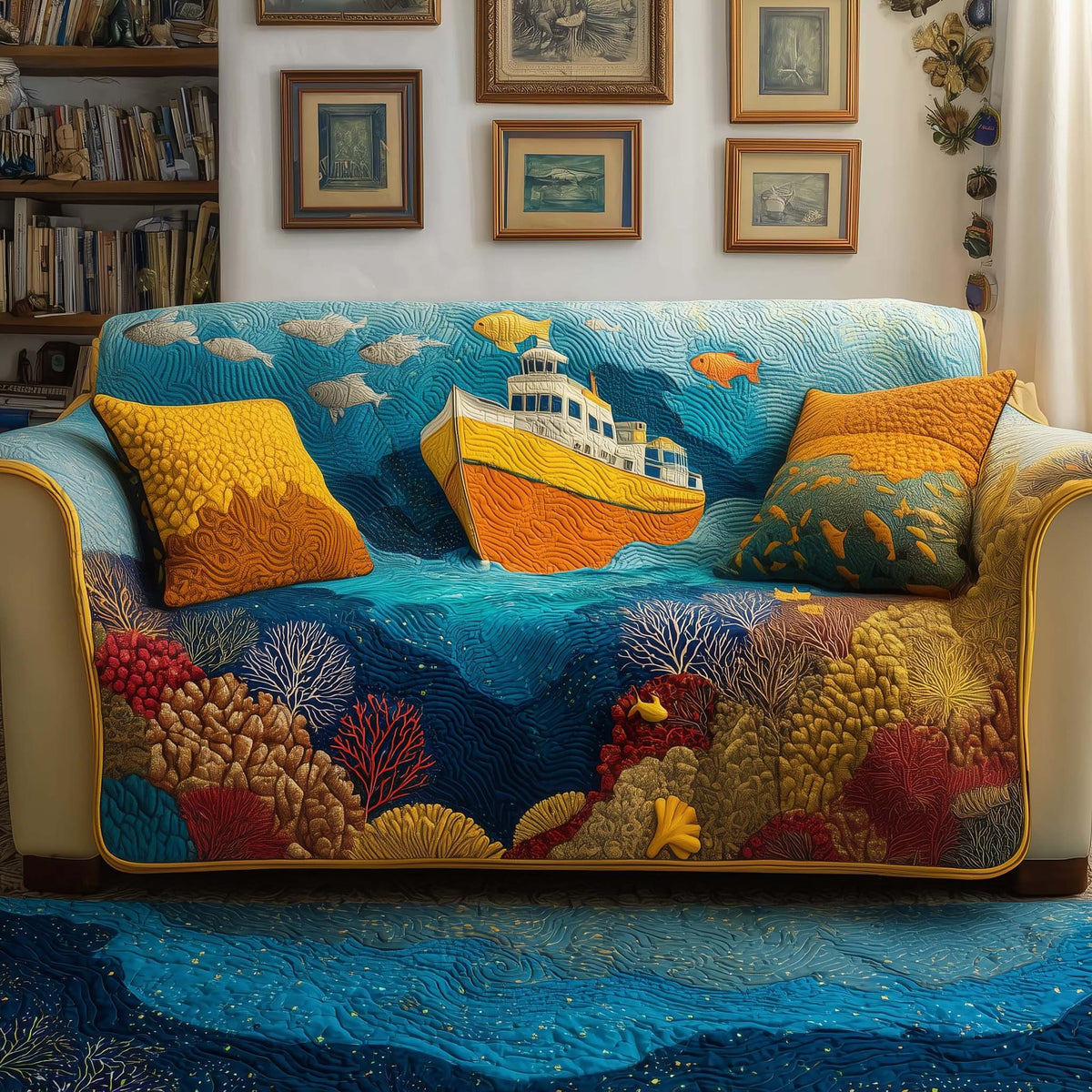 Coral Cruiser Sofa Cover