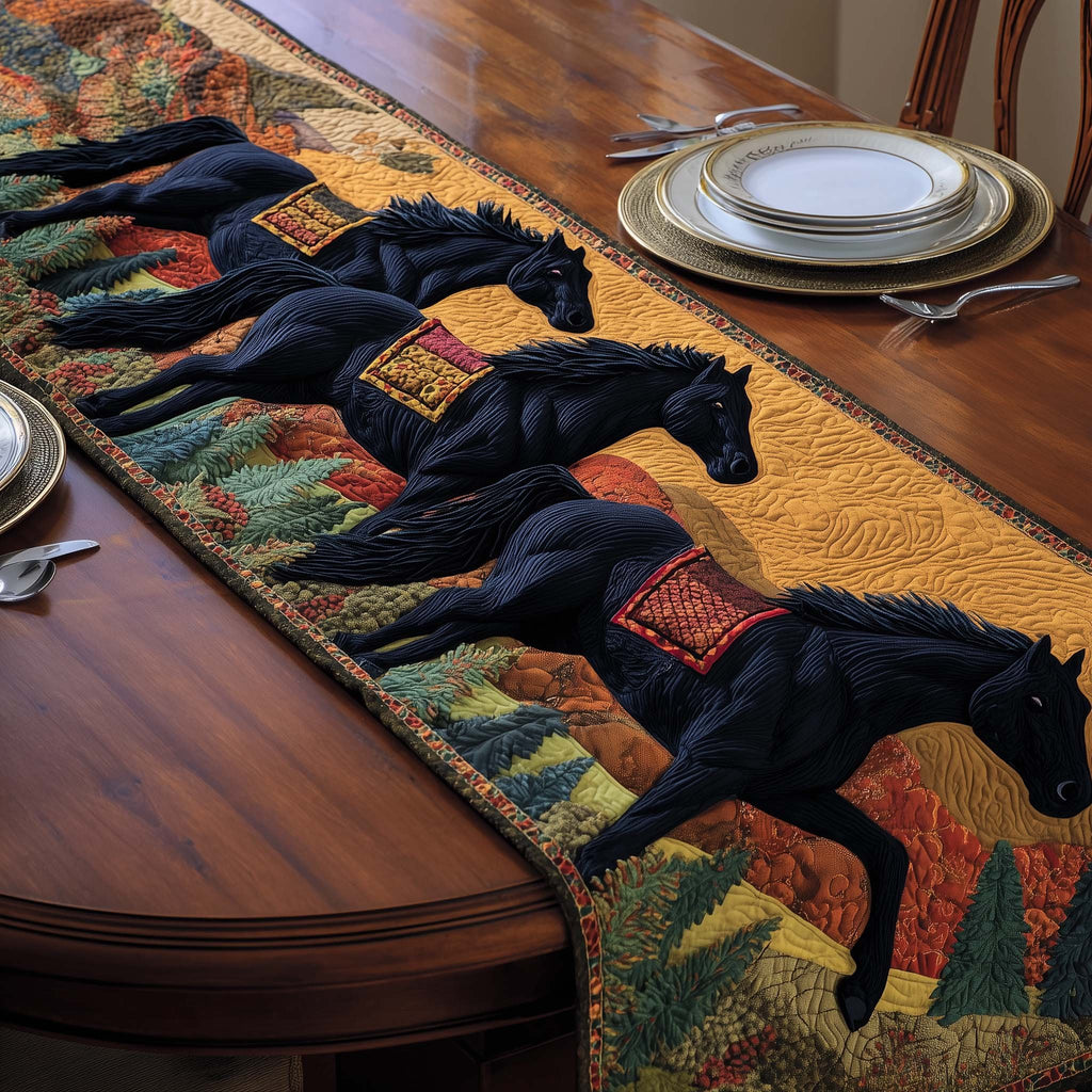 Running Stallions Table Runner