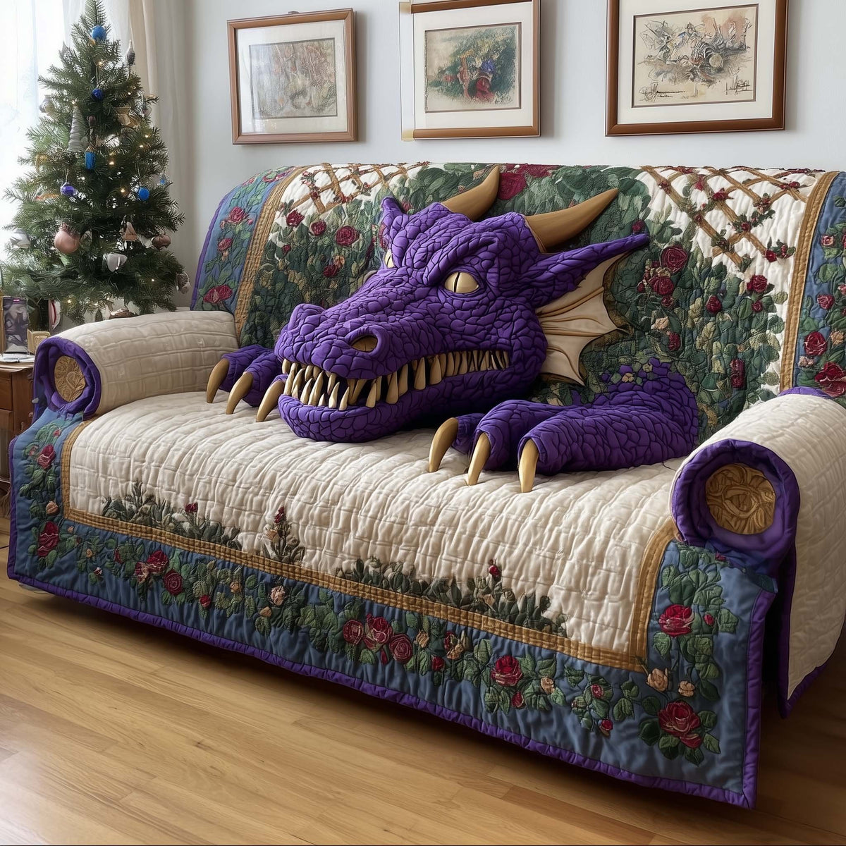 Amethyst Dragon Sofa Cover