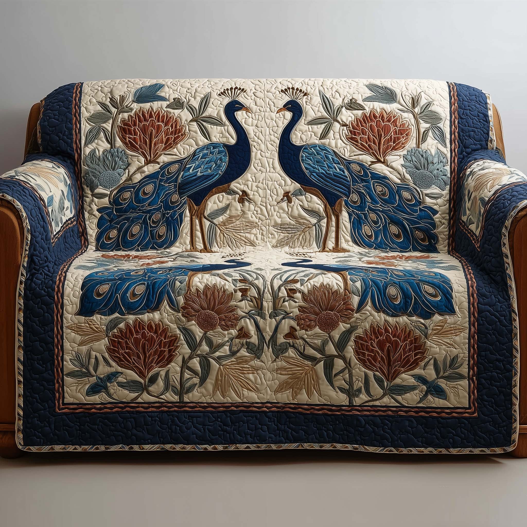 Royal Peacocks Sofa Cover