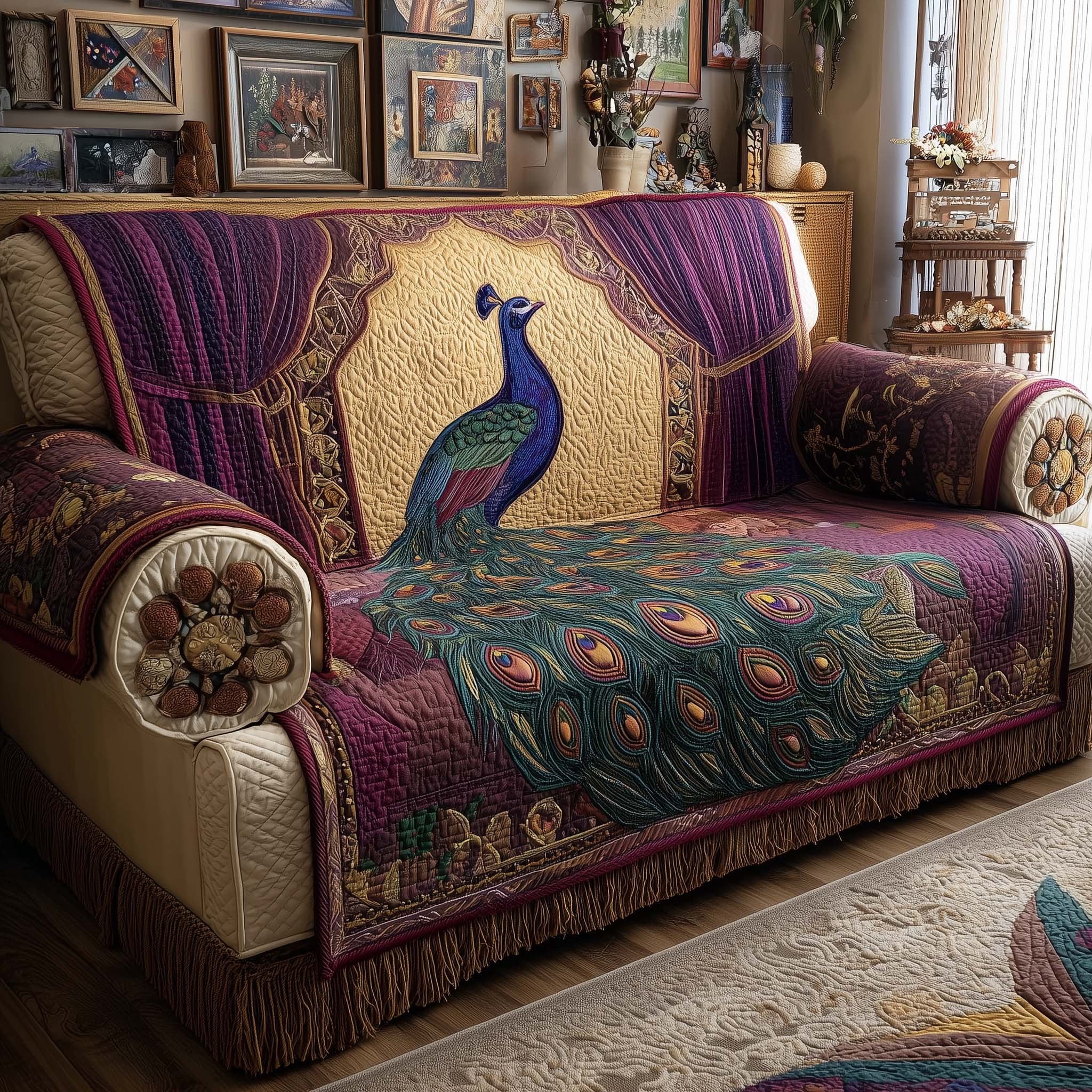 Peacock Sofa Cover
