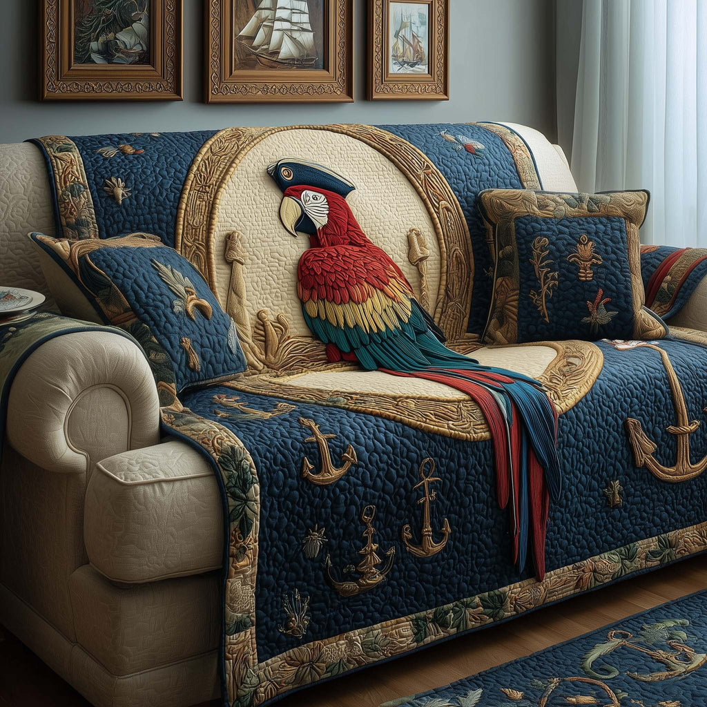 Nautical Parrot Sofa Cover