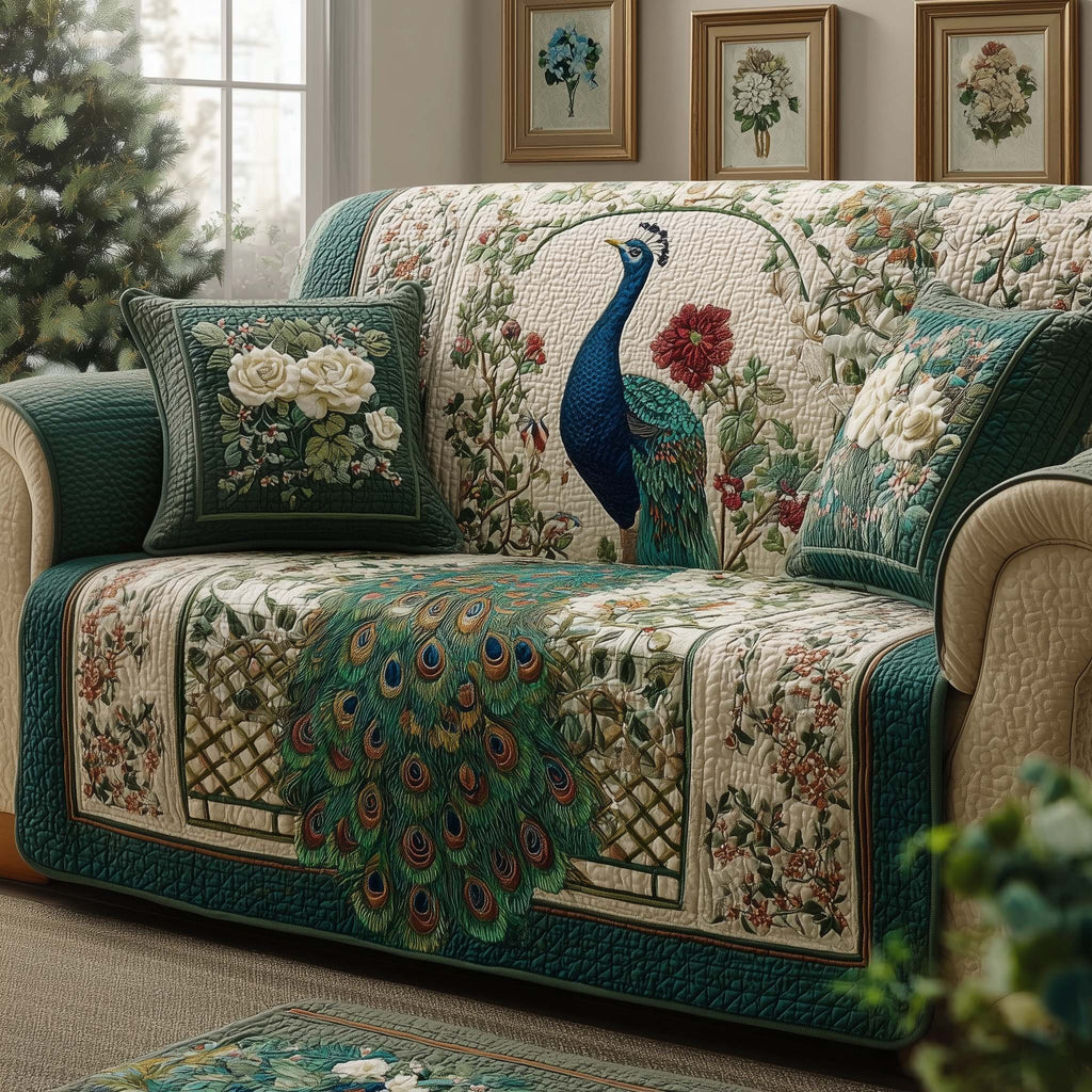 Garden Peacock Sofa Cover