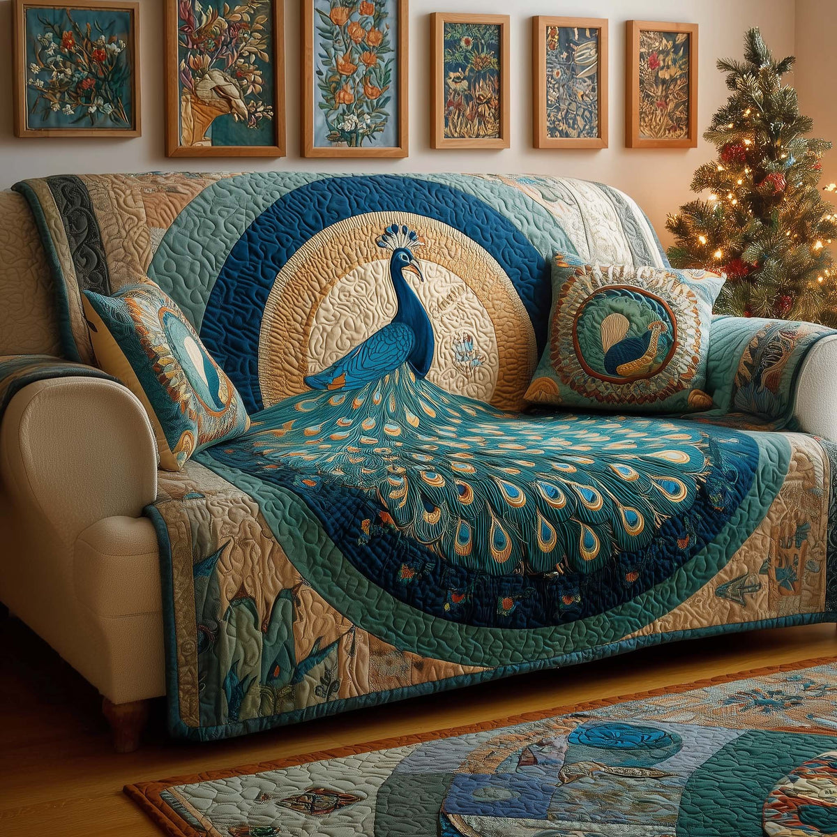 Halo Peacock Sofa Cover
