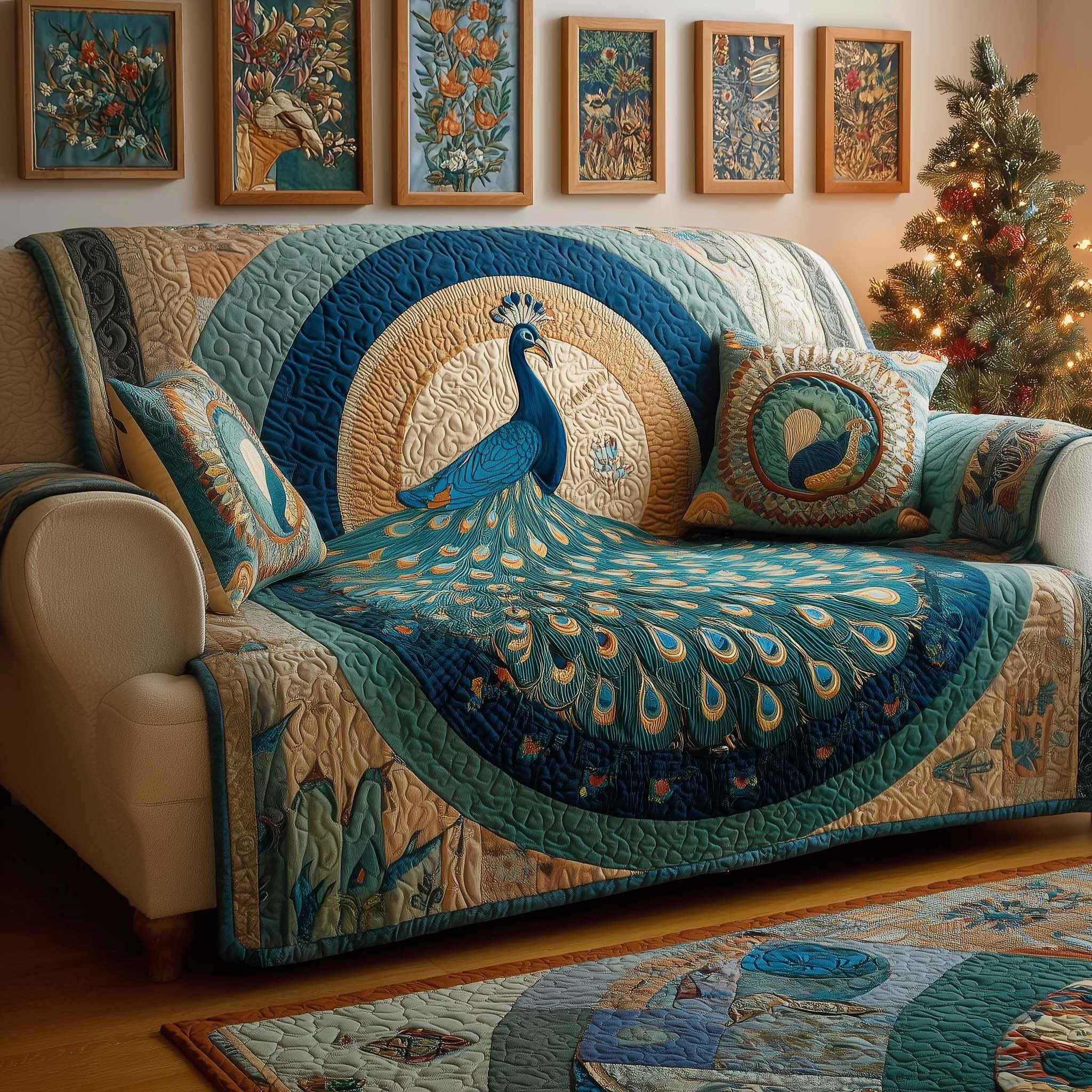 Halo Peacock Sofa Cover