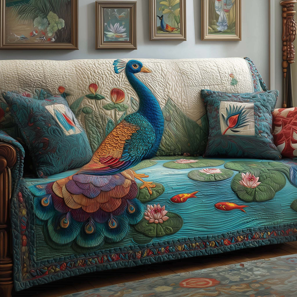Pond Peacock Sofa Cover