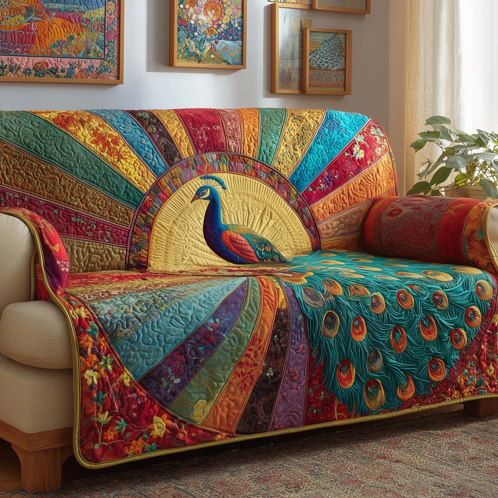 Sunrise Peacock Sofa Cover