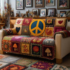 Patchwork Peace Sofa Cover