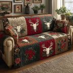 Crimson Antlers Sofa Cover
