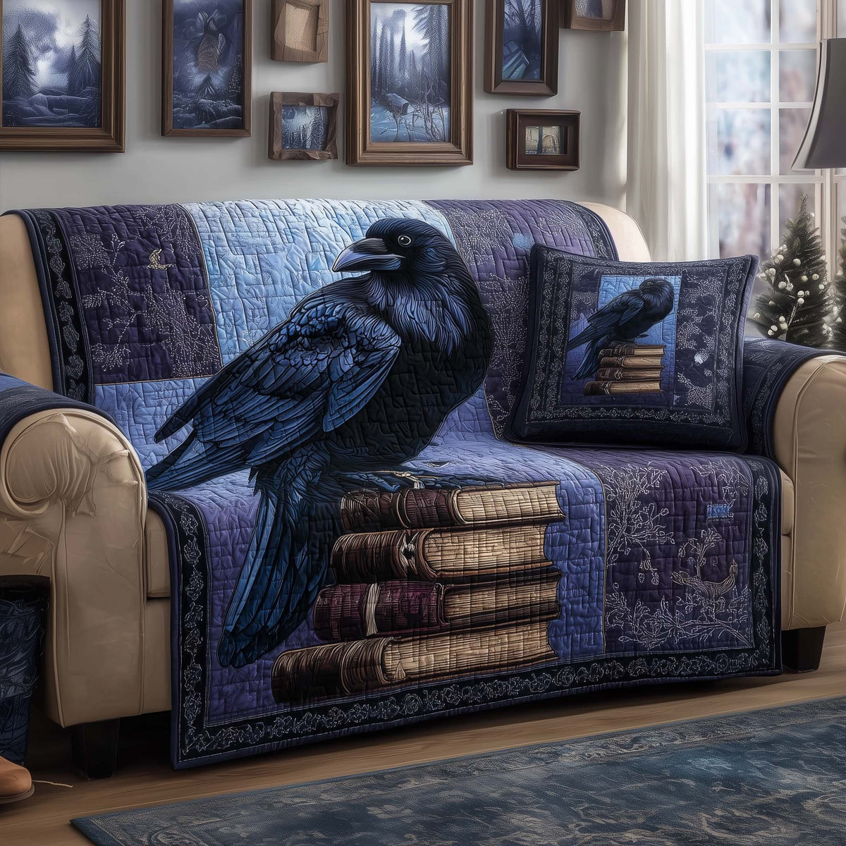 Midnight Scholar Sofa Cover