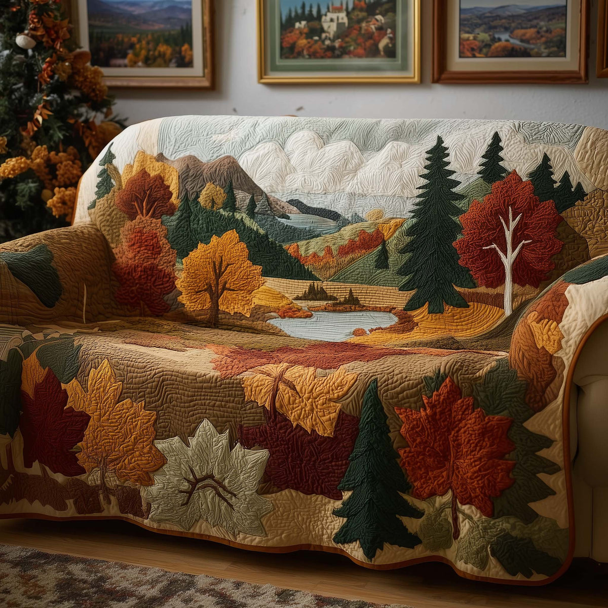 Golden Woodland Sofa Cover