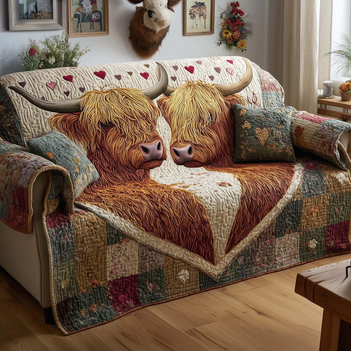 Golden Pair Sofa Cover