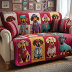 Patchwork Dachshund Sofa Cover