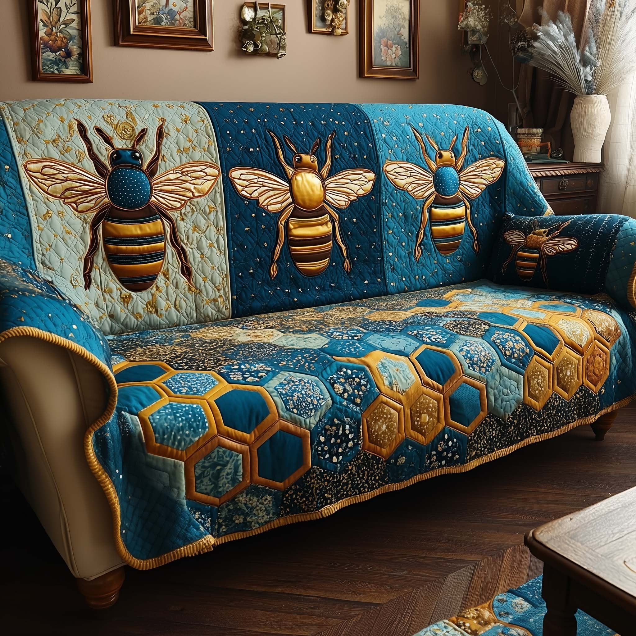 Blue Honey Sofa Cover