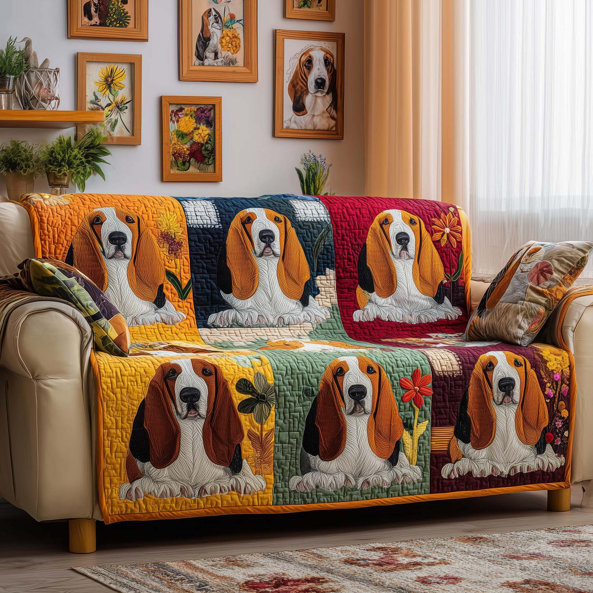 Patchwork Basset Sofa Cover