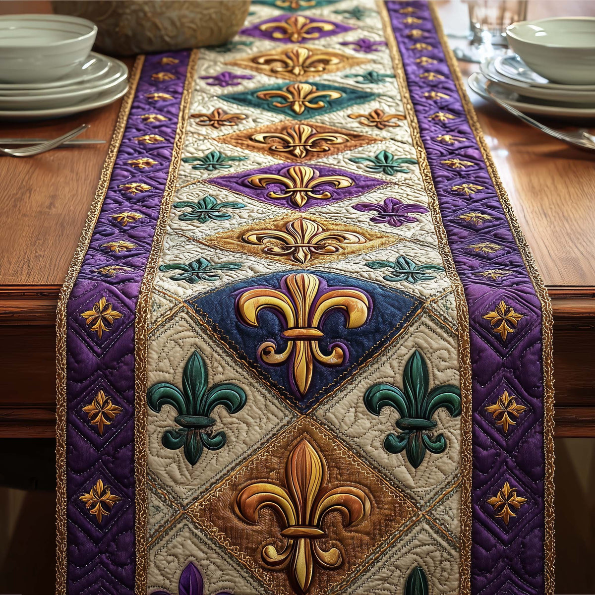 Diamond Fleur Table Runner
