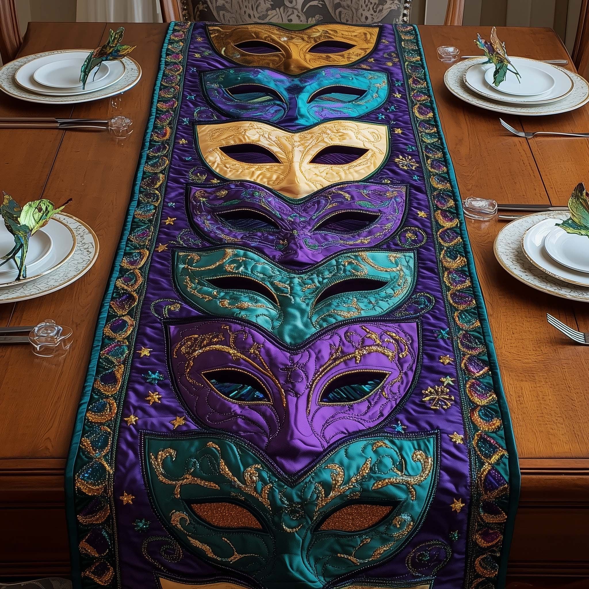 Masquerade Masks Table Runner