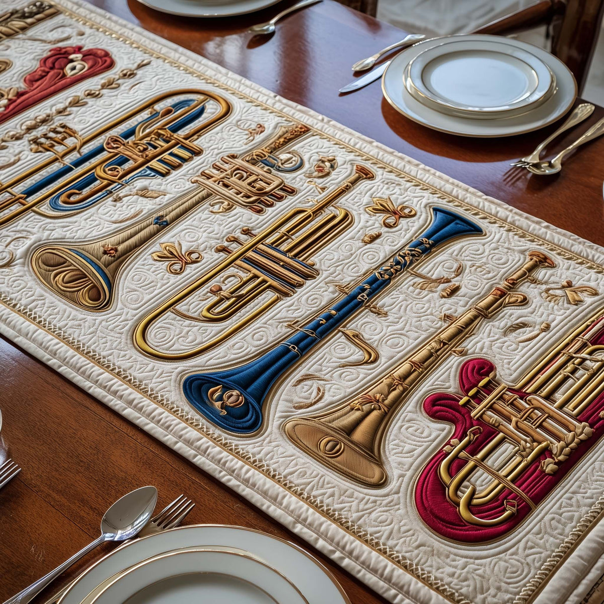 Brass Harmony Table Runner