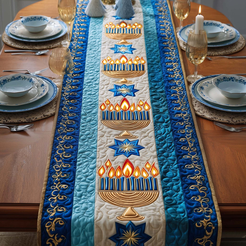Ceremonial Menorah Table Runner