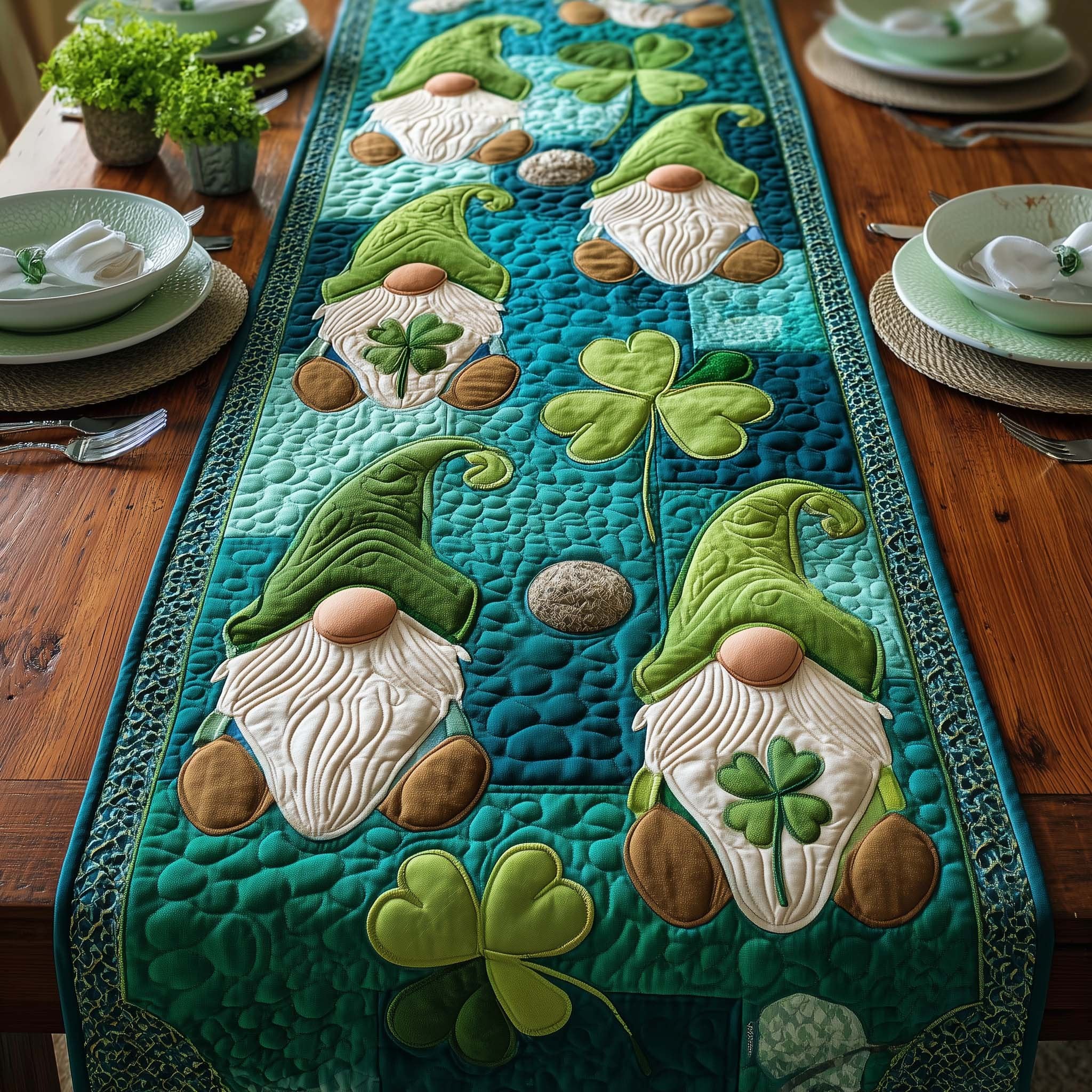Lucky Gnome Table Runner