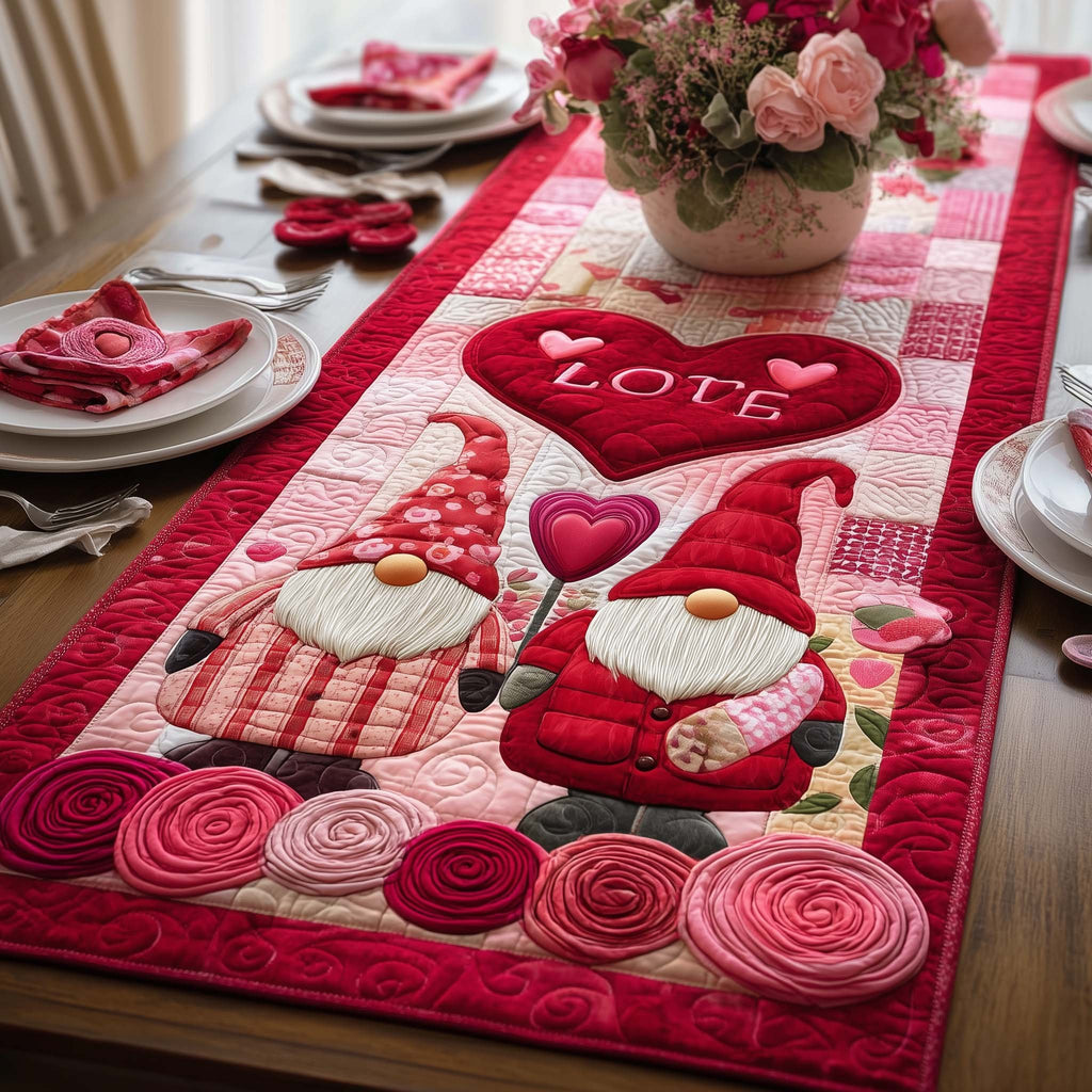 Blushing Gnomes Table Runner