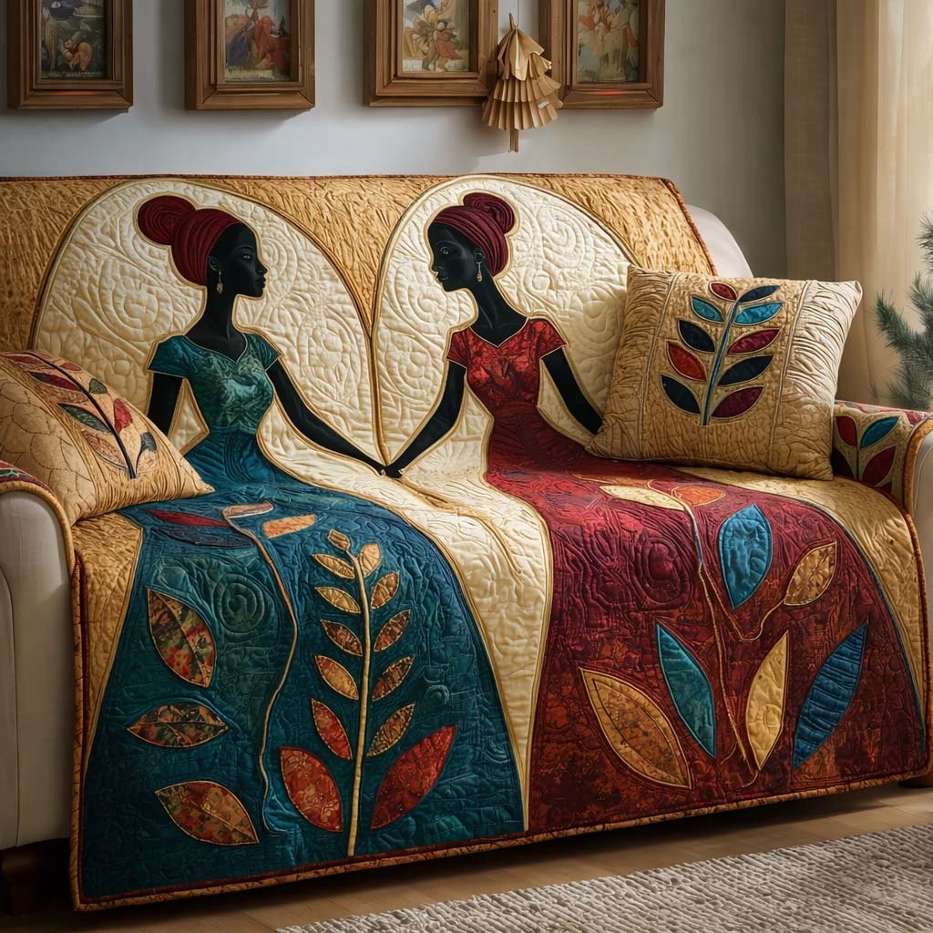 Heart Sisters Sofa Cover