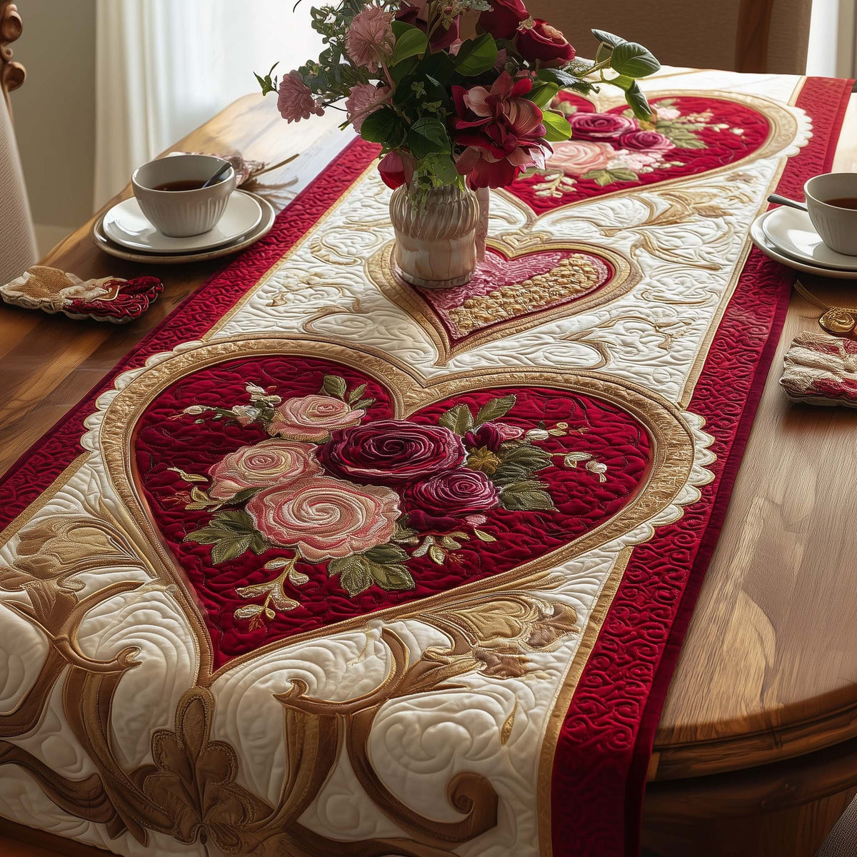 Rose Embrace Table Runner