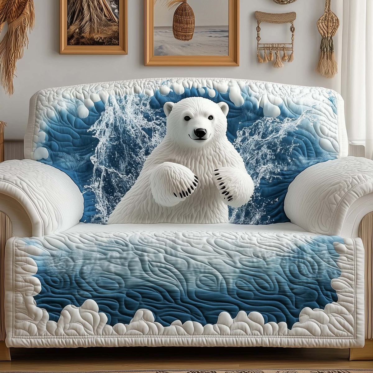Polar Splash Sofa Cover