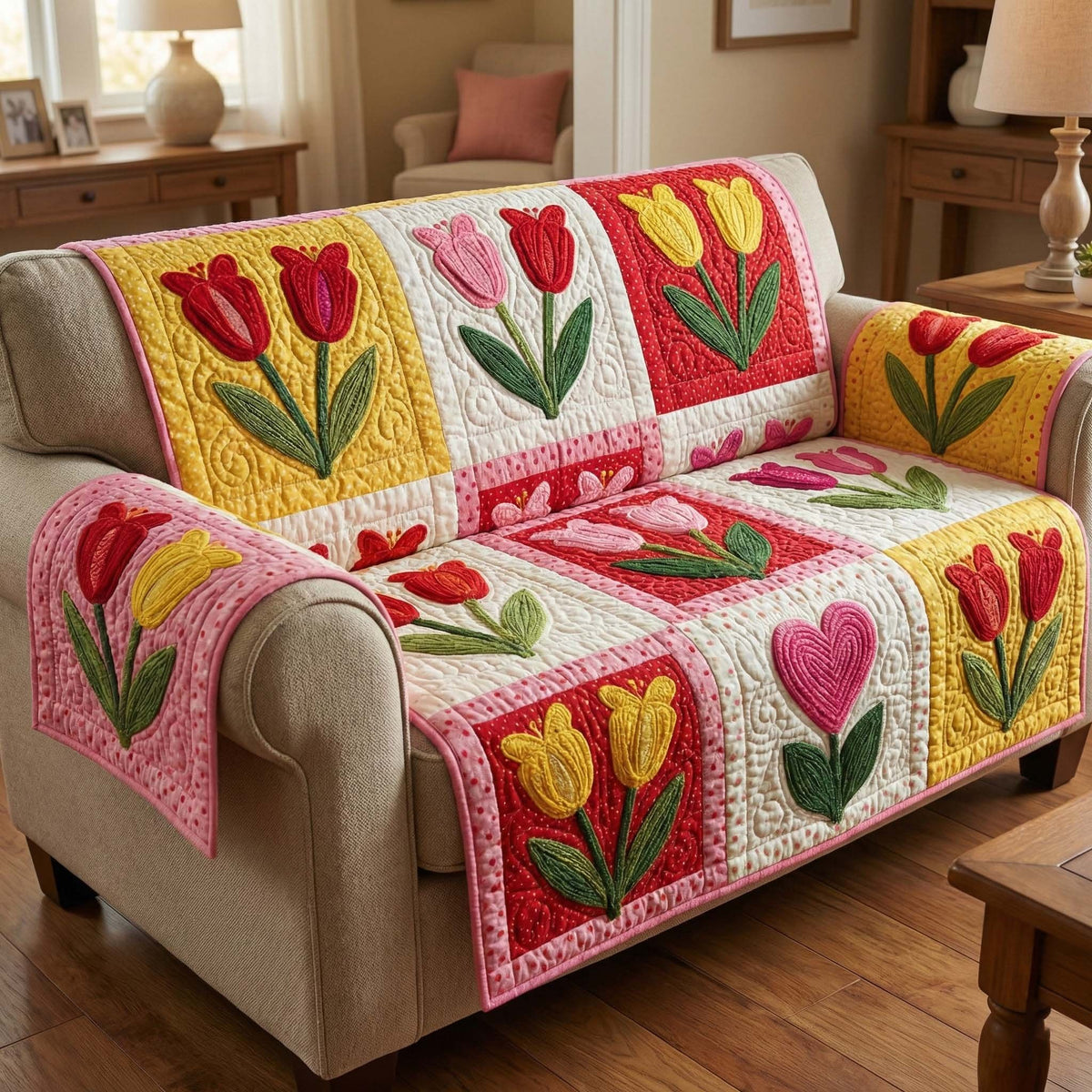 Tulip Heart Sofa Cover