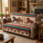 Frontier Horses Sofa Cover