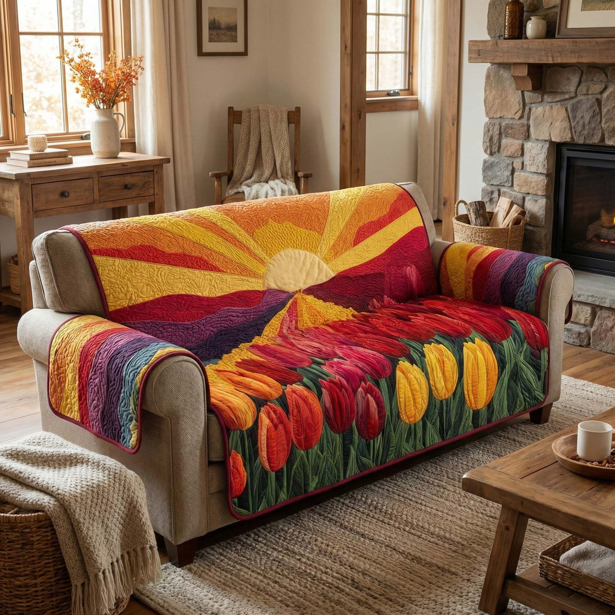 Autumn Sunrise Sofa Cover