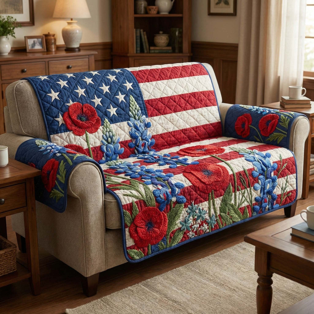 Floral Banner Sofa Cover