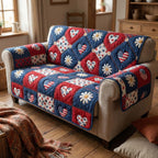 Americana Stars and Daisies Sofa Cover