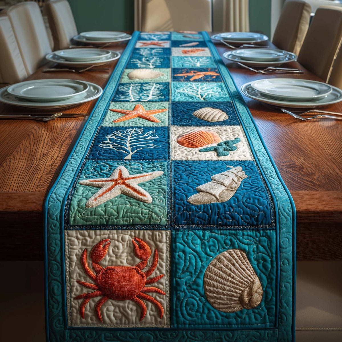 Coastal Patchwork Table Runner