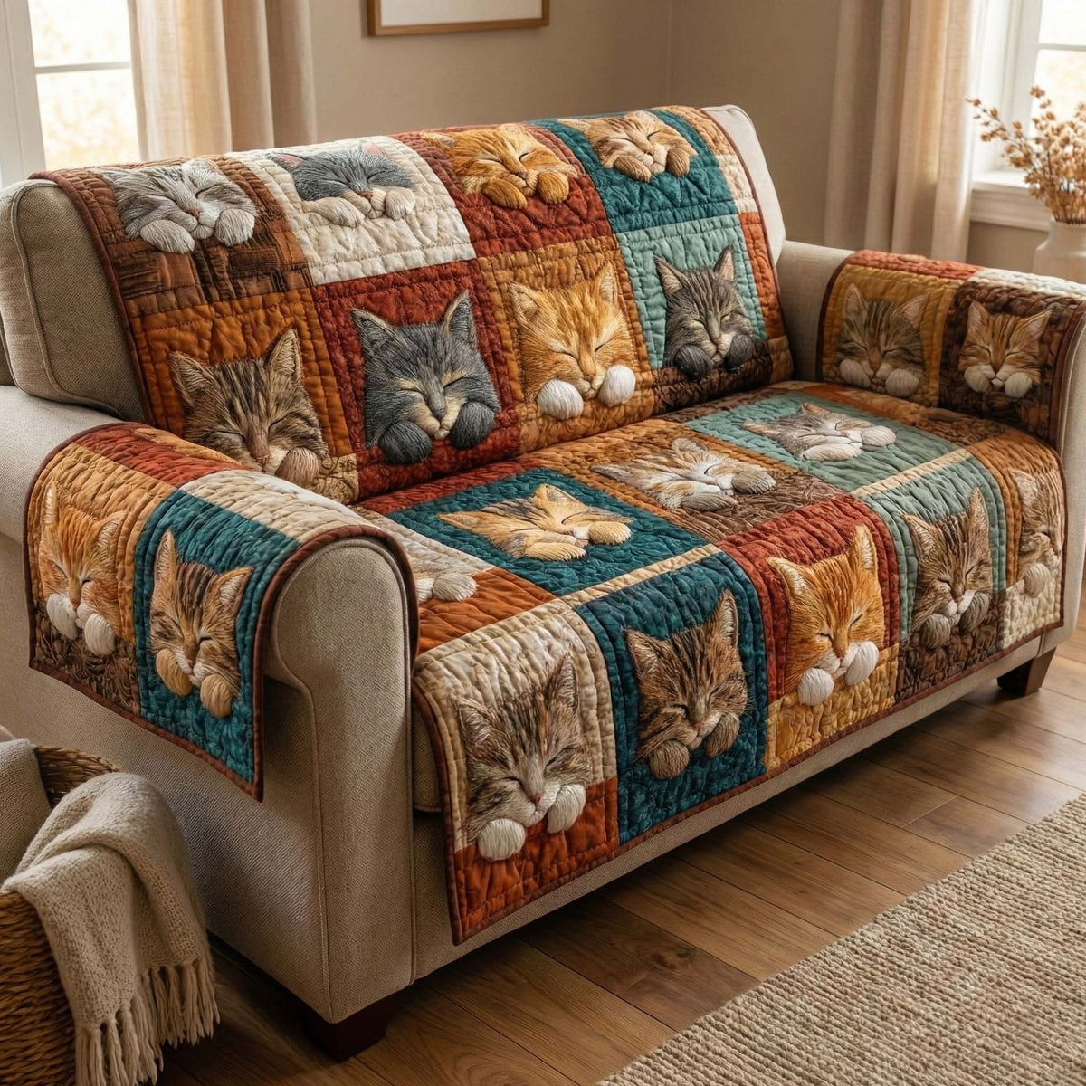 Sleepy Cats Sofa Cover