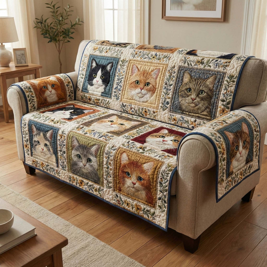 Classic Kittens Sofa Cover