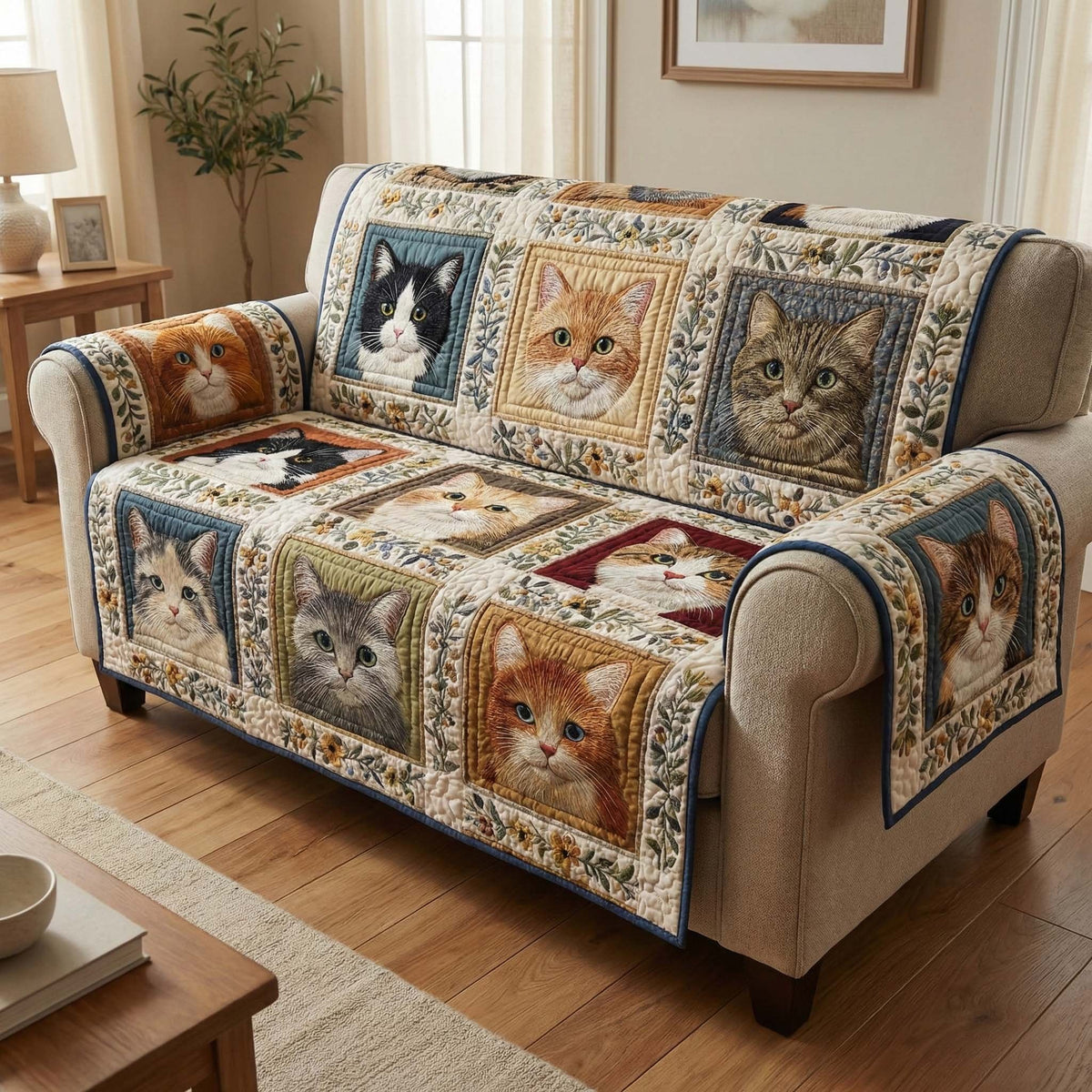 Classic Kittens Sofa Cover