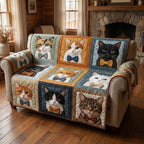 Dapper Cats Sofa Cover