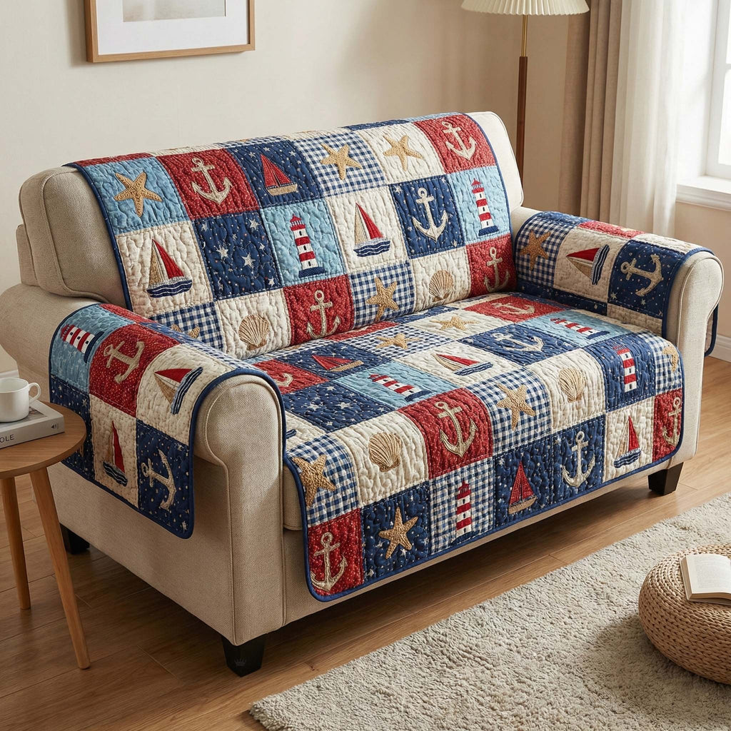 Nautical Patch Sofa Cover