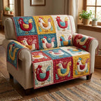 Folk Chickens Sofa Cover