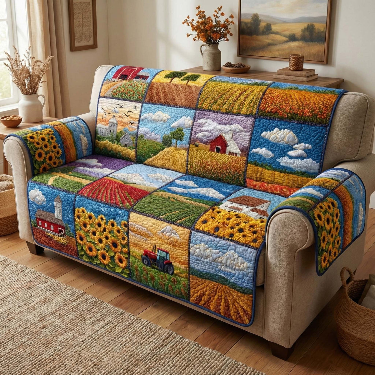Patchwork Farm Sofa Cover