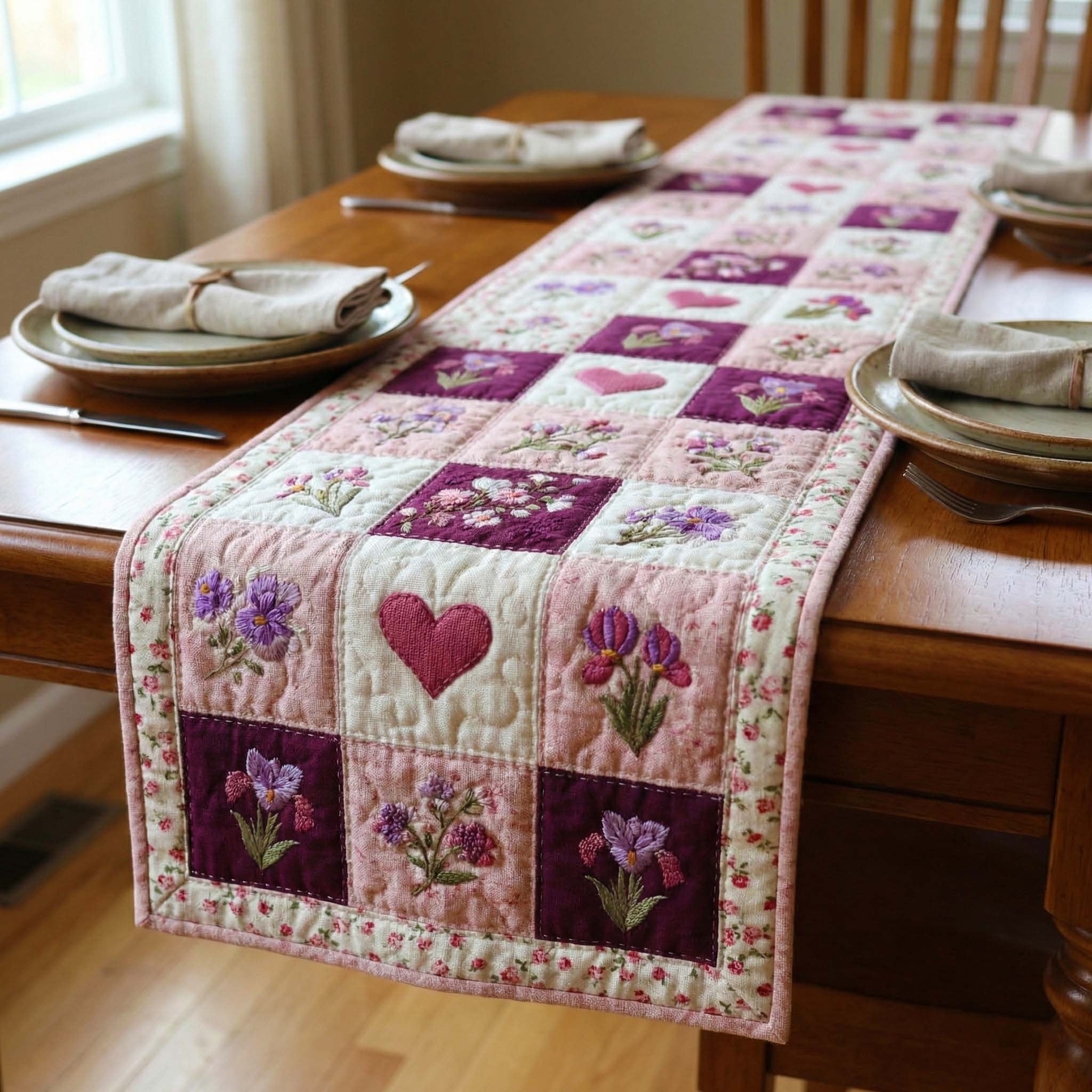 Blush Meadow Table Runner