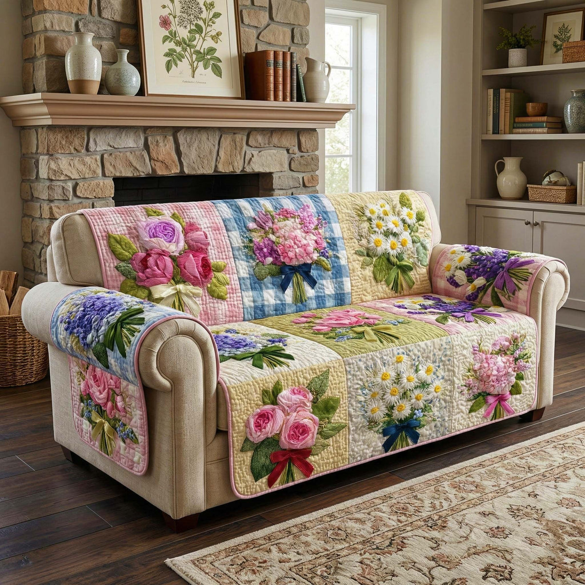 Ribbon Bouquet Sofa Cover