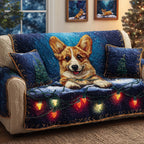 Corgi Lights Sofa Cover
