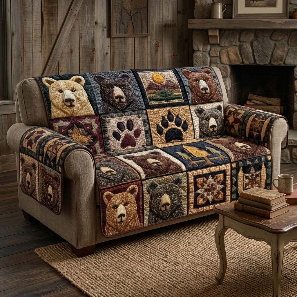 Bear Mosaic Sofa Cover